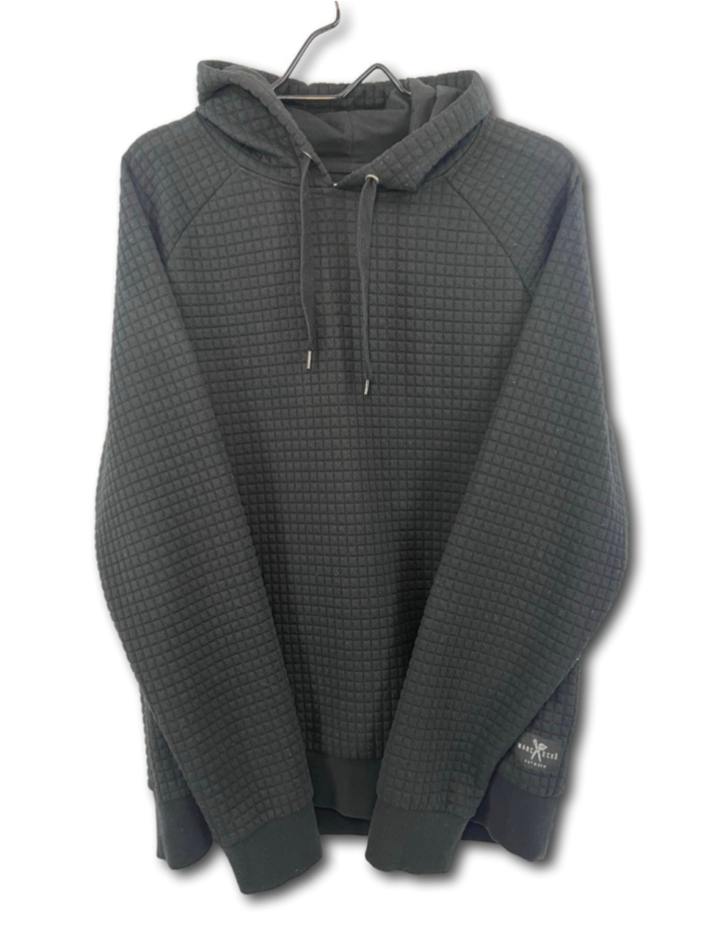 Marc Ecko Cut & Sew Men’s Pullover Waffle Sweater Black Hoodie Size M